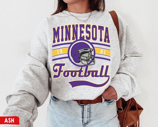 Vintage Minnesota Football Crewneck Sweatshirt, Viking Sweatshirt, The Vikes Sweatshirt, Minnesota Fan Gift, Viking Game Day