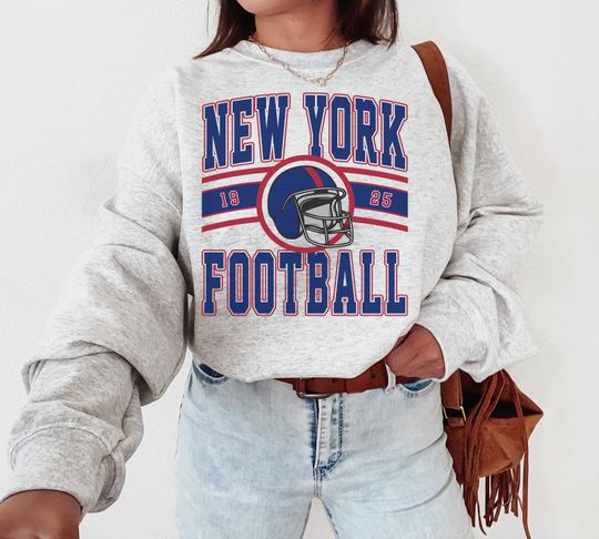 Discover Giant Sweatshirt, New York Gian Football Crewneck, NY Giant Sweatshirt, Vintage New York Football Shirt, New York Fan Gift, New York T-Shirt