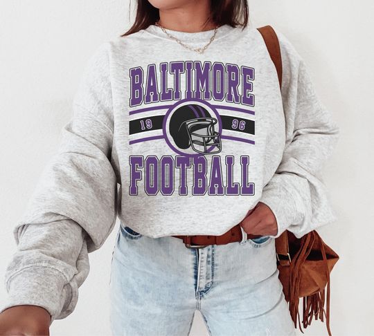 Discover Vintage Baltimore Football Crewneck Sweatshirt, Vintage Baltimore Football T-Shirt, Ravens Shirt,  Baltimore Fan Gift