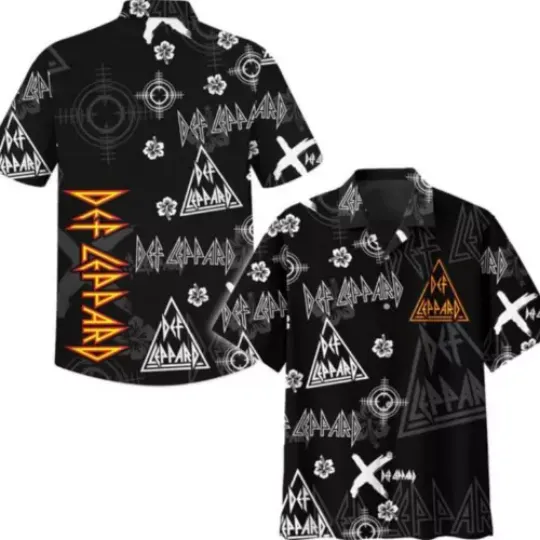 Discover art.. new,, def leppard Hawaiian Shirt //Halloween shirt, gift dad