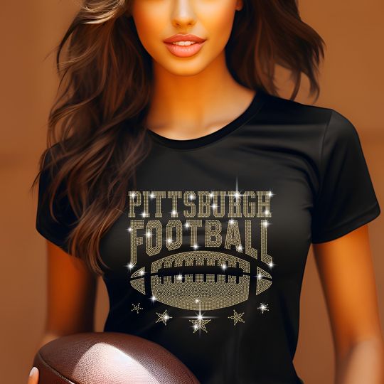 Discover Pittsburgh  Rhinestone Shirt, Football Game Shirt, Ladies and Gentlemen's Football Shirt, Football Fan Shirt, Game Day Gift for Men or Women