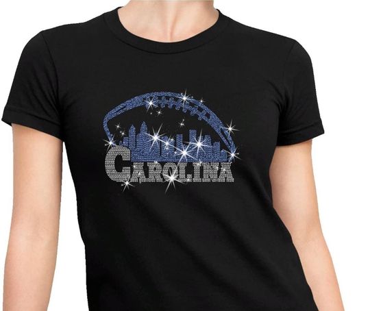 Discover Carolina Rhinestone Shirt, Game Day Football Shirt, Sunday Football Shirt, Carolina Football Shirt, Carolina Hoodie, Football Shirt