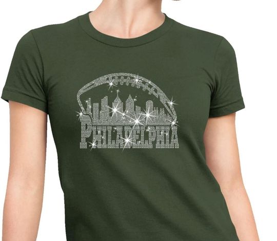 Discover Philadelphia Rhinestone Shirt, Game Day Football Shirt, Men or Women Football Shirt, Sunday Day Football Sweater, Gift for Sport Lovers