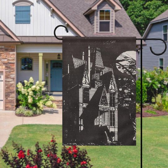 Spooky Halloween Yard Flag | Trick or Treat Garden Flag | Fall Seasonal Outdoor Decor