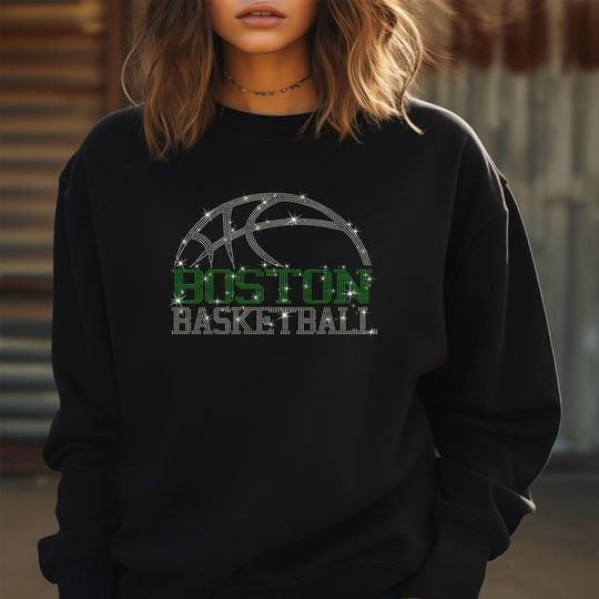 Discover Boston Rhinestone Shirt, Boston Basketball Sweater, Boston Basketball Shirt, Boston Basketball Hoodie Women Boston Basketball Shirt