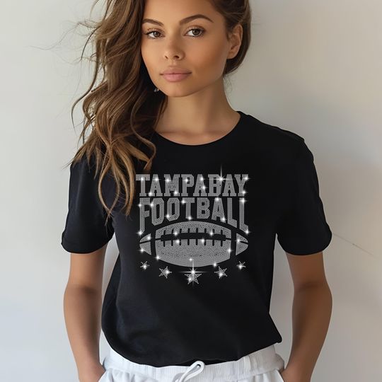 Tampa Bay Rhinestone Shirt,  Football Fan Shirt,  Football Game Day Sweater, Ladies and Gentlemen's  Football Shirt, Gift for Sport Lovers