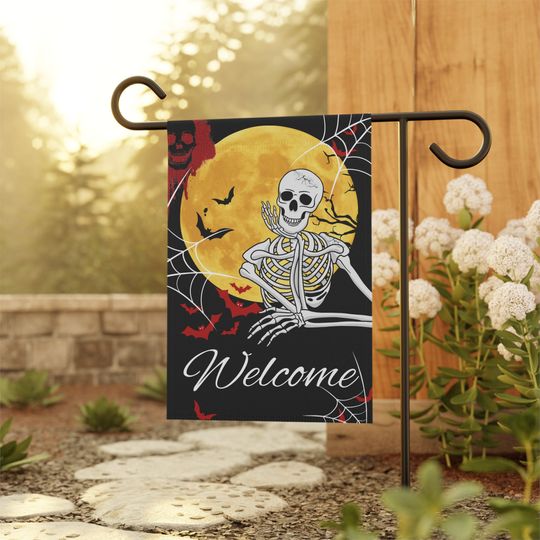 Discover Halloween Welcome Garden Flag for Outdoor Decorations, Halloween Lawn Flag