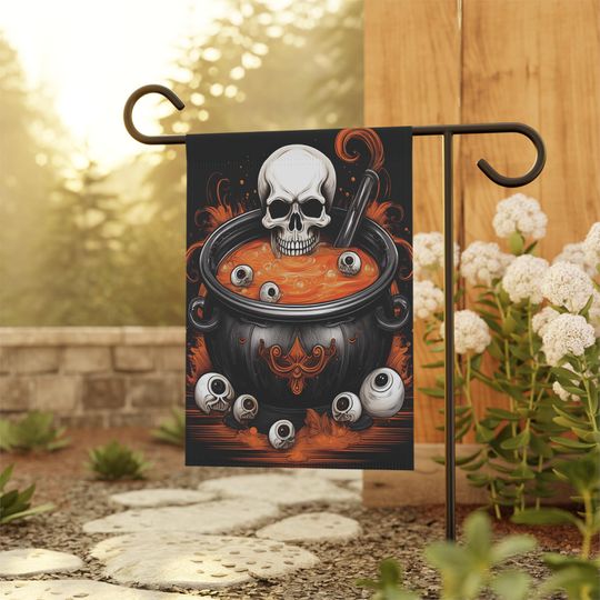 Discover Halloween Flag | Halloween Garden Flag | Witch Flag | Witch Garden Flag