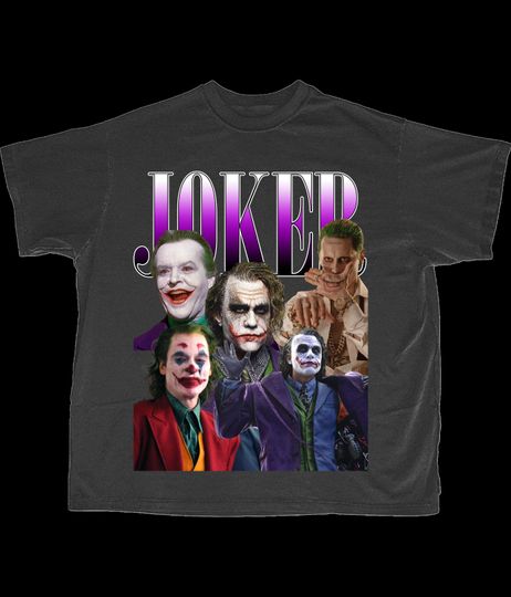 Discover Limited Joker Shirt, Joker Horror Movie Halloween Shirt, Scary Movie shirt, Vintage 90s Joker Shirt, Homage Bootleg T-shirt