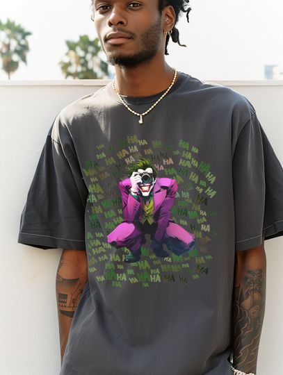 Joker TShirt - Cinematic Photography Tee, Batman Series Collectible, Movie Buff Must-Have
