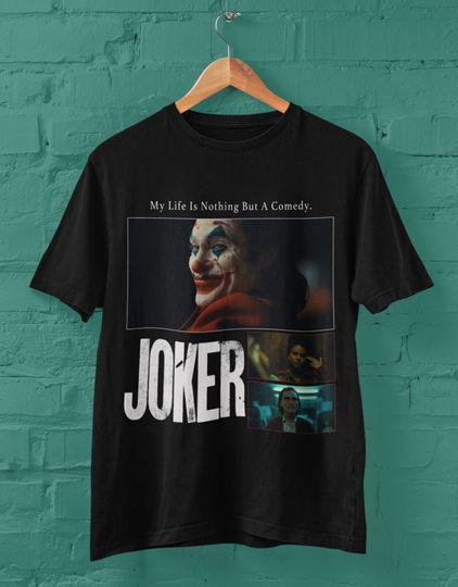 Discover Joker Movie Tee Shirt, Unisex, Gift for Movie Fans, Batman, Joaquin Phoenix, Arthur Peck, Classic Film Lovers, Vintage Retro Movie T-shirt