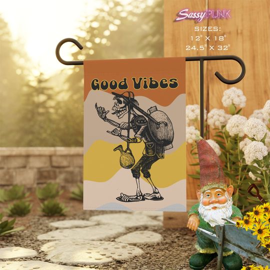 Good V Hang Loose Fall Halloween Garden Banner & House Banner Flag