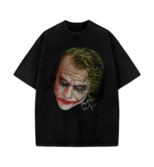 Batman The Dark Knight Joker Heath Ledger Vintage Style Men T-Shirt