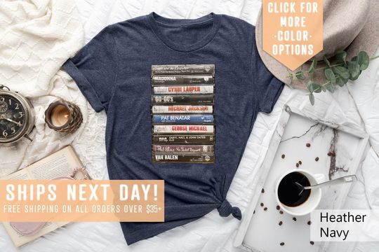 Discover 80's Rock Cassette Shirt Gift For Music Lover, Vintage Music Band Sweatshirt, Retro Cassette Tapes T-Shirt, Old School Music Band Clothing