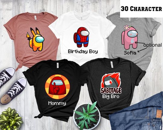 Discover Among Us Shirt, Family Matching Shirt, Gamer Kid Shirt, Birthday Kids Shirts, Imposter Group Crew, Personalized Gifts for Kids, Crewmate