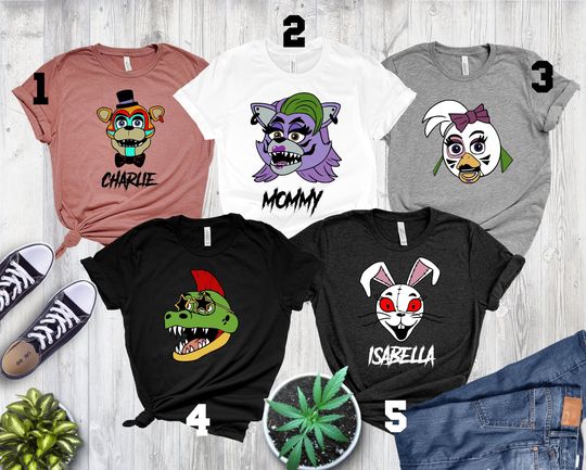 FNAF Shirt, Fnaf Security Breach, Five Nights at Freddy s Tee, Birthday Kids Shirts, Birthday Group Gang Crew, Family Matching Birthday Boy