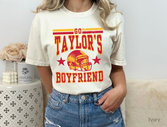 Discover Go Taylor's Boyfriend Shirt, Comfort Colors Go Taylor's BF Retro Graphic Tshirt, Funny Football Helmet Shirt, Cute Taylor's BF Shirt, C1717