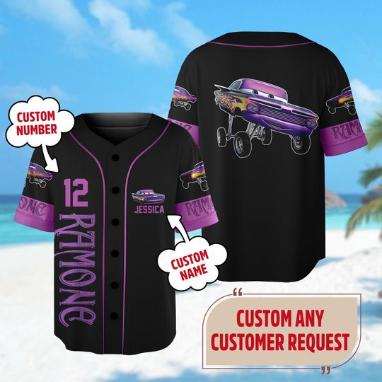 Discover Custom Cars Movie Baseball Jersey, Cars Baseball Jersey Team, Racing Cars Jersey Team, Movie Character Shirt, Magic Kingdom Shirt