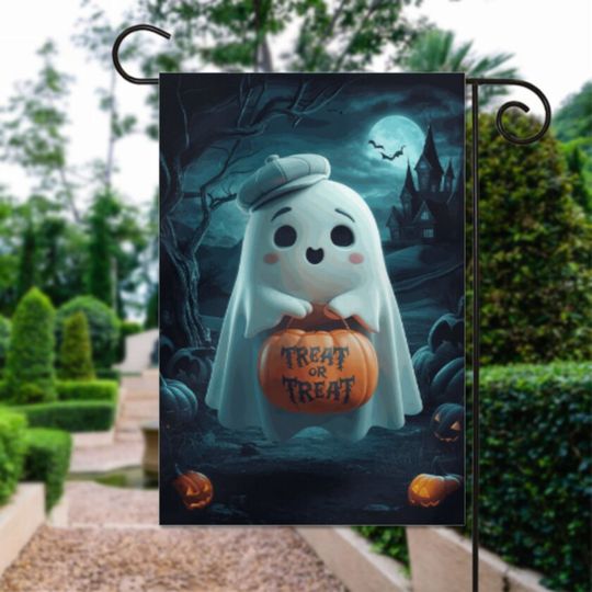 Discover halloween ghost  Garden Flag  - halloween garden flag