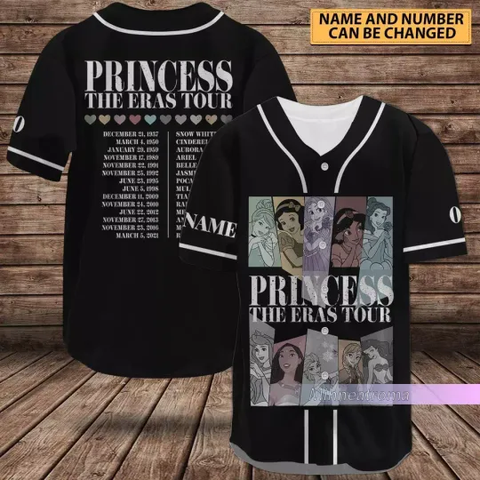 Custom Princess Tour Baseball Shirt, Disney Princess Characters Shirt
