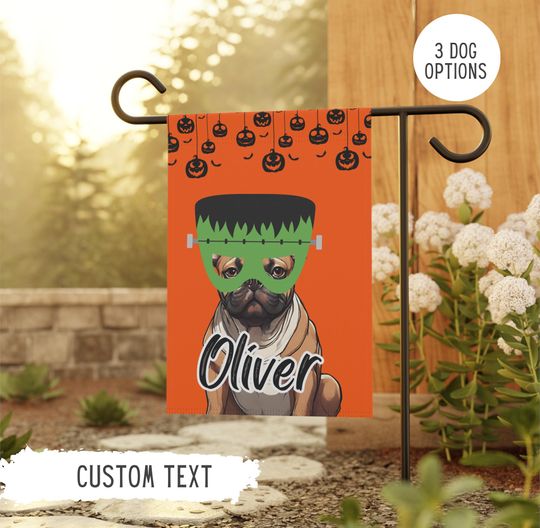 French Bulldog Halloween Garden Flag