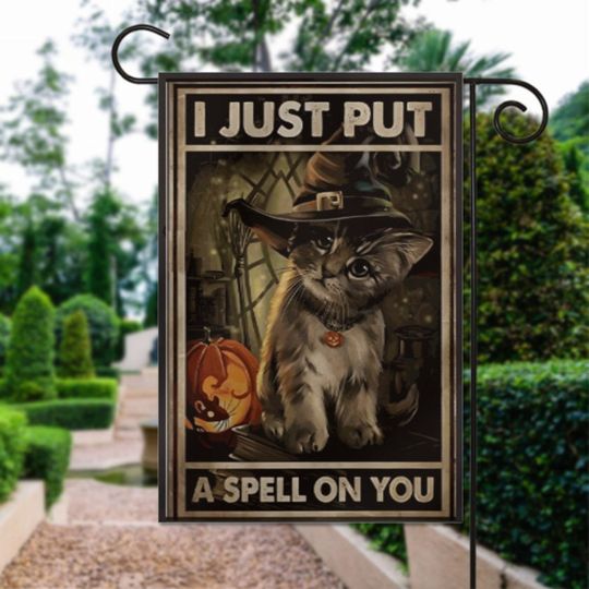Discover halloween cat Garden Flag  - halloween garden flag