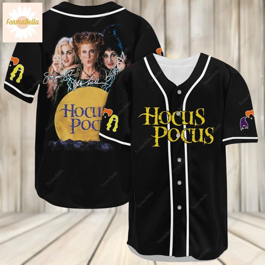 Halloween Hocus Pocus Jersey Shirt, Sanderson Sisters Baseball Shirt, Disney Witch Shirt, Fall Season Gifts, Halloween Party Shirt