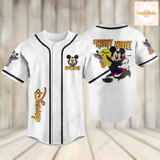 Discover Halloween Mickey Jersey, Custom Disney Mouse Halloween Baseball Shirt, Halloween Pumpkin Jersey, Disneyland Halloween Party 2024
