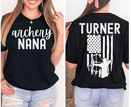 Discover Custom archery nana shirt, Personalized Archery grandma tShirt, Mother's Day Gift, gift for memaw, archery life, archery team shirt, proud
