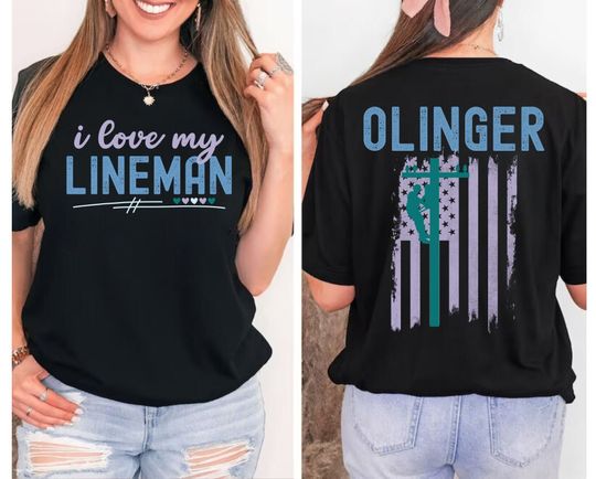 Discover Personalized lineman shirt, I love my lineman shirt, line wife, custom mom tee, proud family shirt, girlfriend gift, linewife life, electric