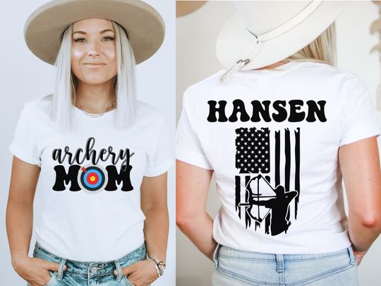 Discover Custom archery mom shirt, Personalized Archery Mama tShirt, Mother's Day Gift, Kids Name Shirt, gift for mom, archery life, team, sports mom