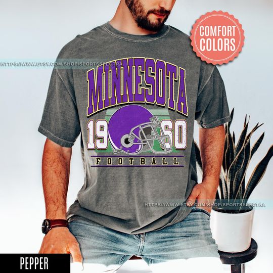 Discover Minnesota Football Vintage Style Comfort Colors Shirt, intage Comfort Colors Vikes Shirt,Vintage Minnesota Crewneck,Minnesota Fan Gift