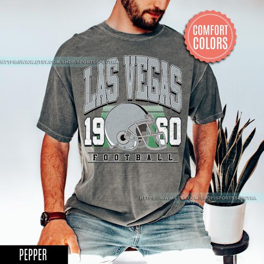 Discover Las Vegas Football Vintage Style Comfort Colors Crewneck T-Shirt,Retro Las Vegas Football Shirt,Las Vegas Football Christmas Gift