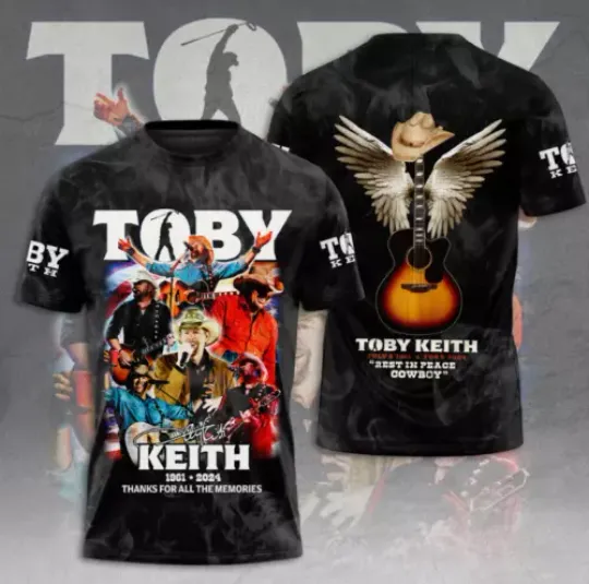 Toby Keith Signature Thank You T-Shirt 3D For Men Women
