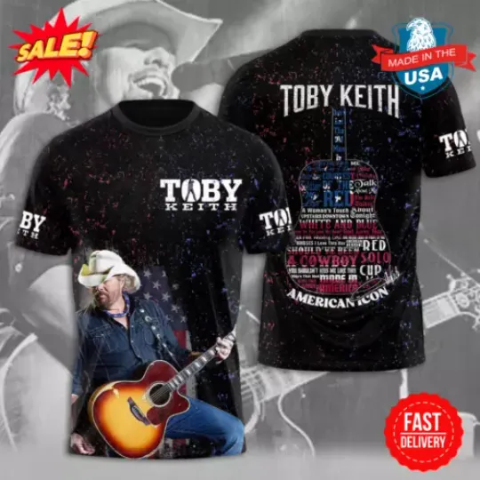 Discover Rare!!! Toby Keith American Icon 3D Shirt