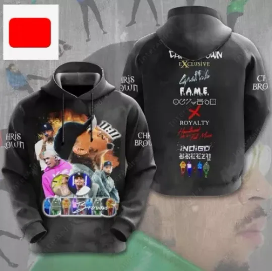 Chris Brown 11 11 Tour 2024 Hoodie, Chris Brown Fan Great 3D Hoodie