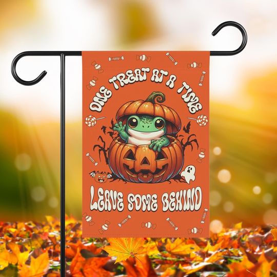 Discover One treat at a time - Halloween Garden Flag, Trick Or Treat Garden Flag