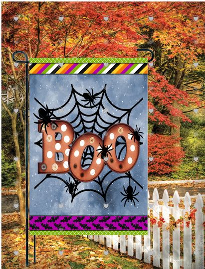 Discover Halloween Garden Flag Design, Halloween Sublimation Design