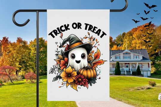 Discover Trick and Treat Halloween Garden Banner  | Fun & Festive Yard Flag