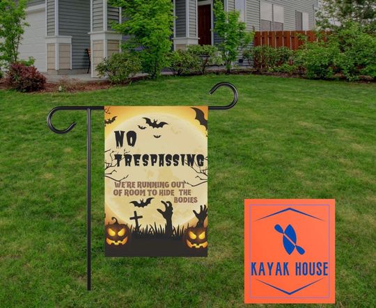 Discover No Trespassing Halloween Garden