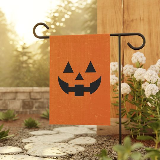 Halloween Garden flag, Jack-o-Lantern Flag, Pumpkin Garden Flag
