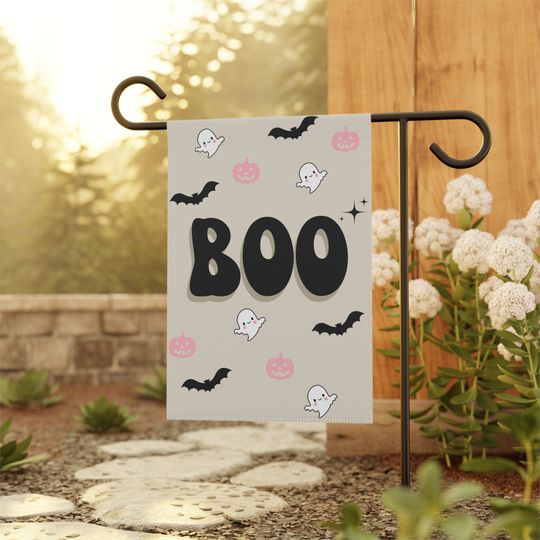 Discover Boo Garden Flag - Halloween Garden Flag