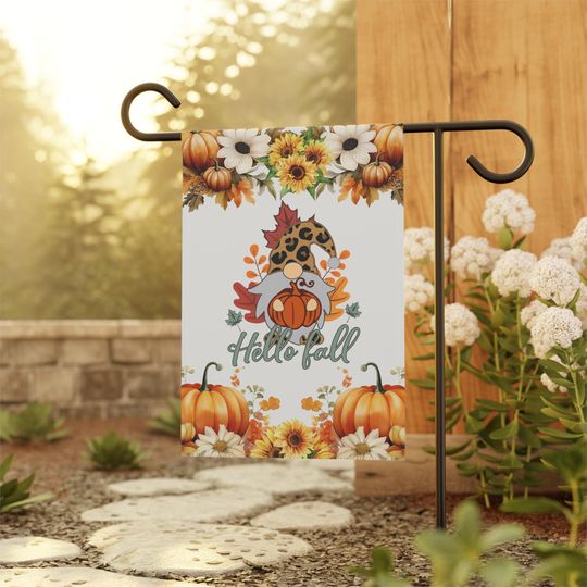 Discover Hello Fall Garden Flag | Autumn Garden Decor | Pumpkin, Halloween