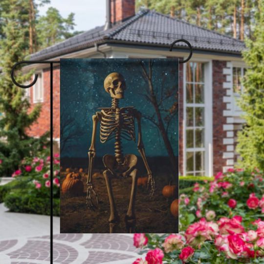 Discover halloween skeleton  Garden Flag  - halloween garden flag