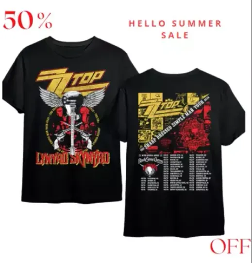 Zz Top 2024 Tour Lynyrd Skynyrd T-Shirt, Gift Fans
