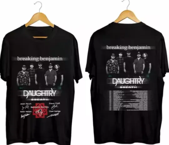 Discover Breaking-Benjamin US Tour 2024 Signature T Shirt, Breaking-Benjamin Shirt