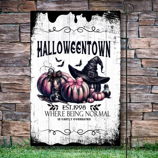 Garden Flag, Halloween Town, Pumpkins, Witches Brew Halloween Drink