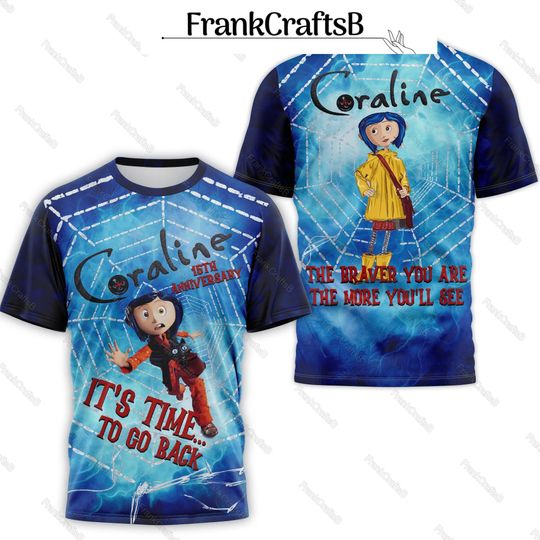 Discover Coraline Shirts, Halloween Coraline Movie Tshirt, Coraline 15th Anniversary Tee Shirts, It Time To Go Back Shirt, Coraline Fans Gift