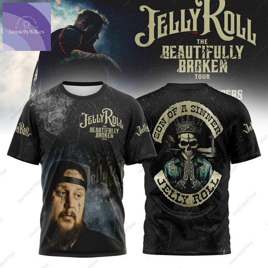 Discover Jelly Roll Shirt, The Beautiful Broken Tour 2024 Hoodie, Country Music Concert Gift, Jelly Roll Merch, Gifts For Fans, Jelly Roll Tee