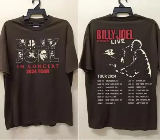 Billy Joel World Tour 2024 Unisex Shirt, Billy Joel Shirt, Gift For Fan